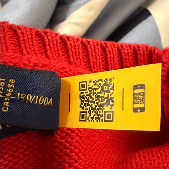 NWT Polo Ralph Lauren Vibrant Red Crewneck Sweater Size Authenticated - Picture 7 of 8